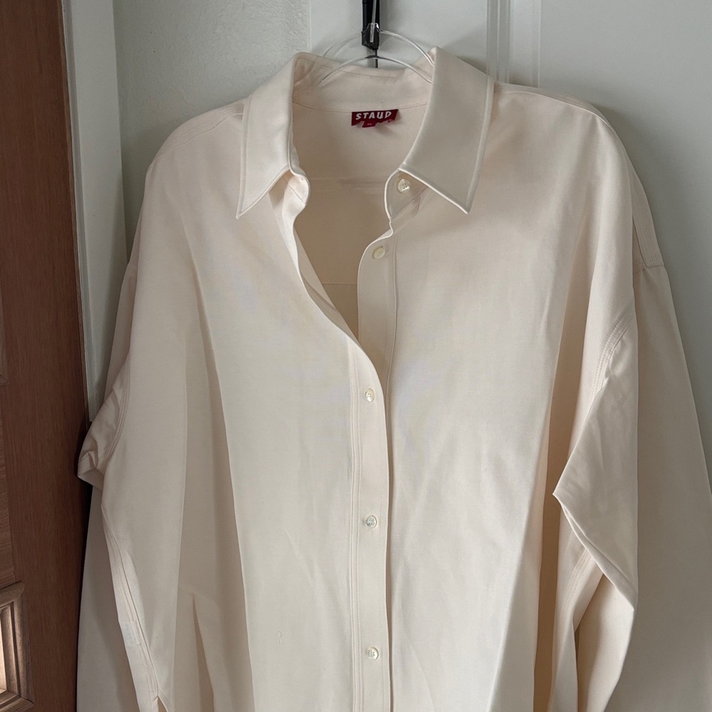 NWT STAUD Off-White “Lenora” button down Shirt